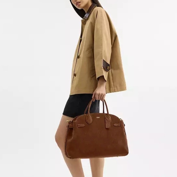 Coach Empire 40 Bag in Brown Suede - Picture 5 of 14